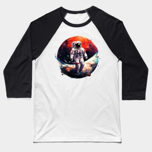 Astronaut in space another planet illustration Baseball T-Shirt